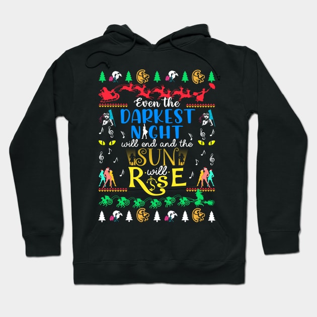 Broadway Christmas Gift Hoodie by KsuAnn